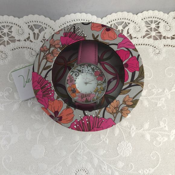 Vera Bradley Watch Tea Garden Breast Cancer Watch - Picture 2 of 7